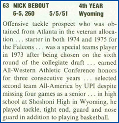 Nick Bebout photo scanned from Birth of a Franchise