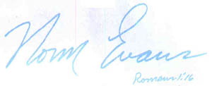 Norm Evans Signature